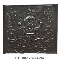 Plaque décorée de cheminée grand trianon